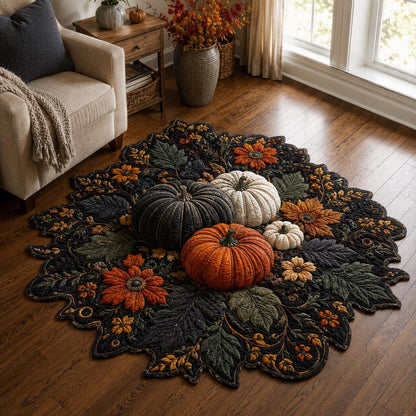 Gothic Pumpkin Garden Custom Shape Area Rug NCU0DV10018