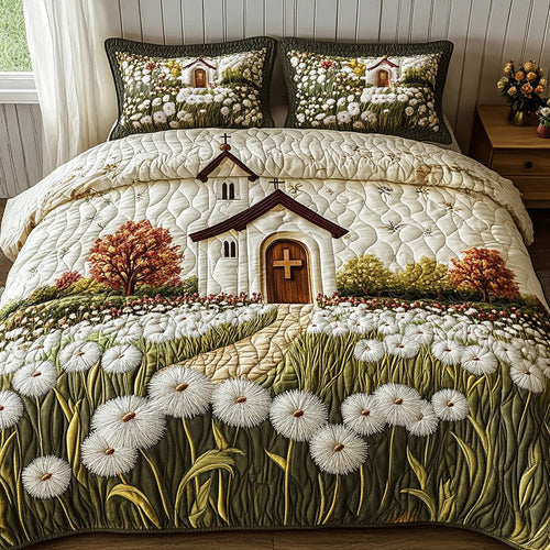 Grace Garden 3-Piece Quilted Bedding Set NCU0DV6556