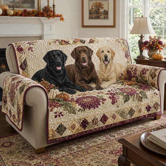 Grace Labrador Retriever Quilted Sofa Cover NCU0HH2107