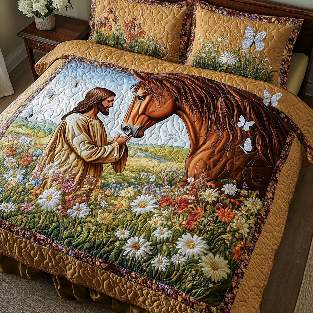 Faith Embrace 3-Piece Quilted Bedding Set NCU0VT183