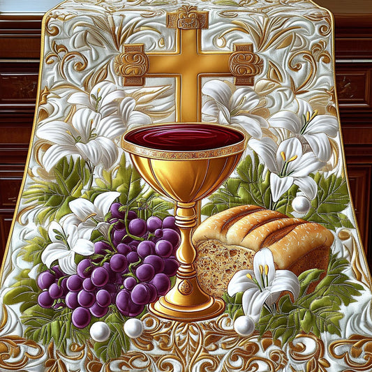 Grace and Glory Quilted Table Runner NCU0NT6735