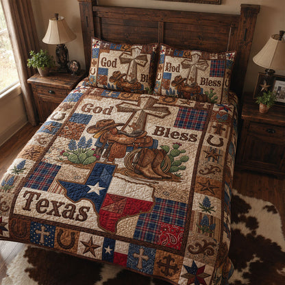 Grace and Grits 3-Piece Quilted Bedding Set NCU0PT11724