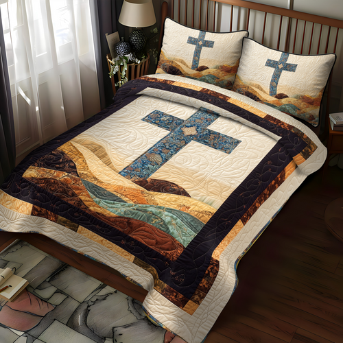 Grace and Salvation 3-Piece Quilted Bedding Set NCU0DK1910