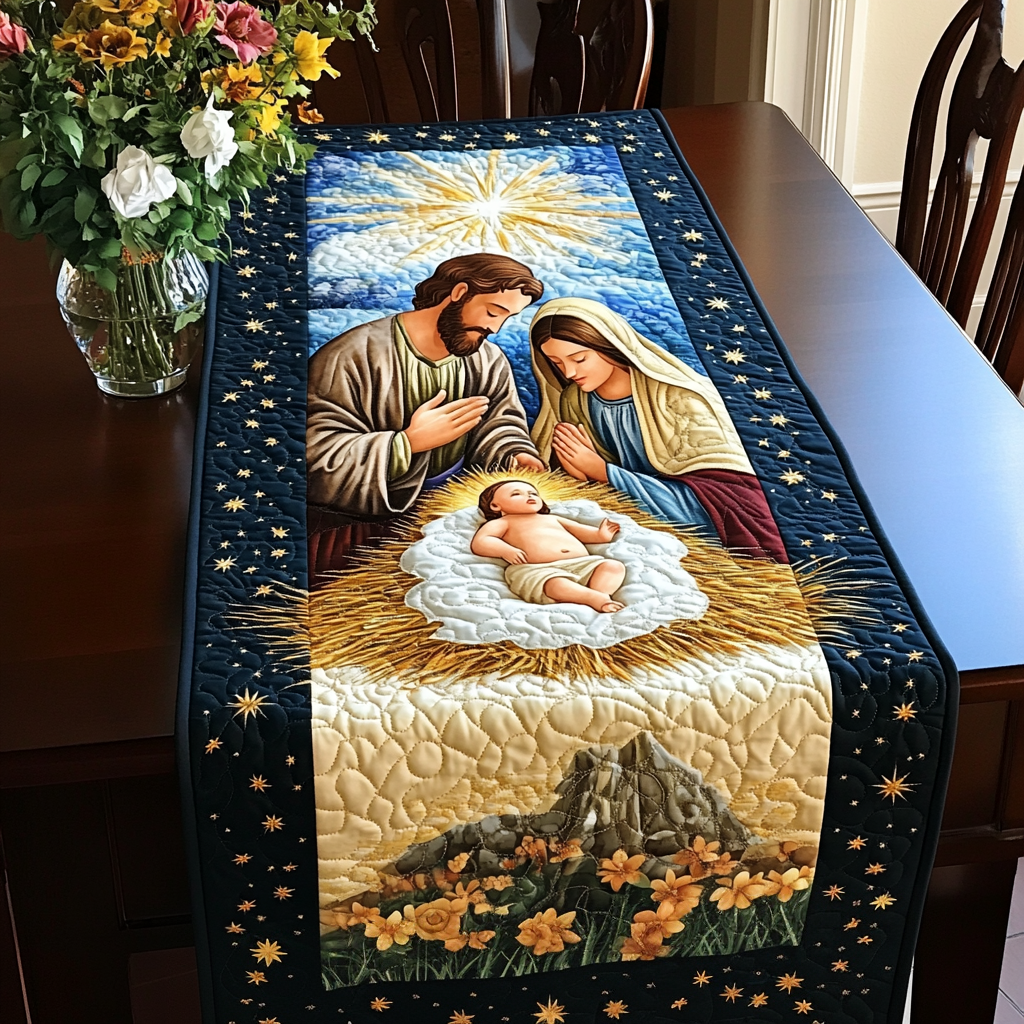 Graceful Blessings Quilted Table Runner NCU0VL761