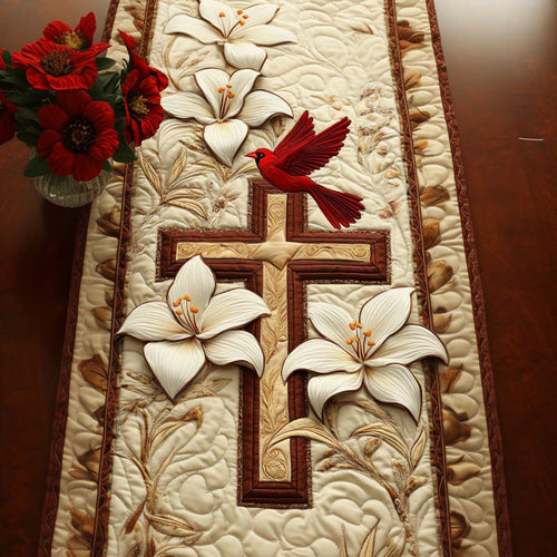 Graceful Bloom Quilted Table Runner NCU0NT7907