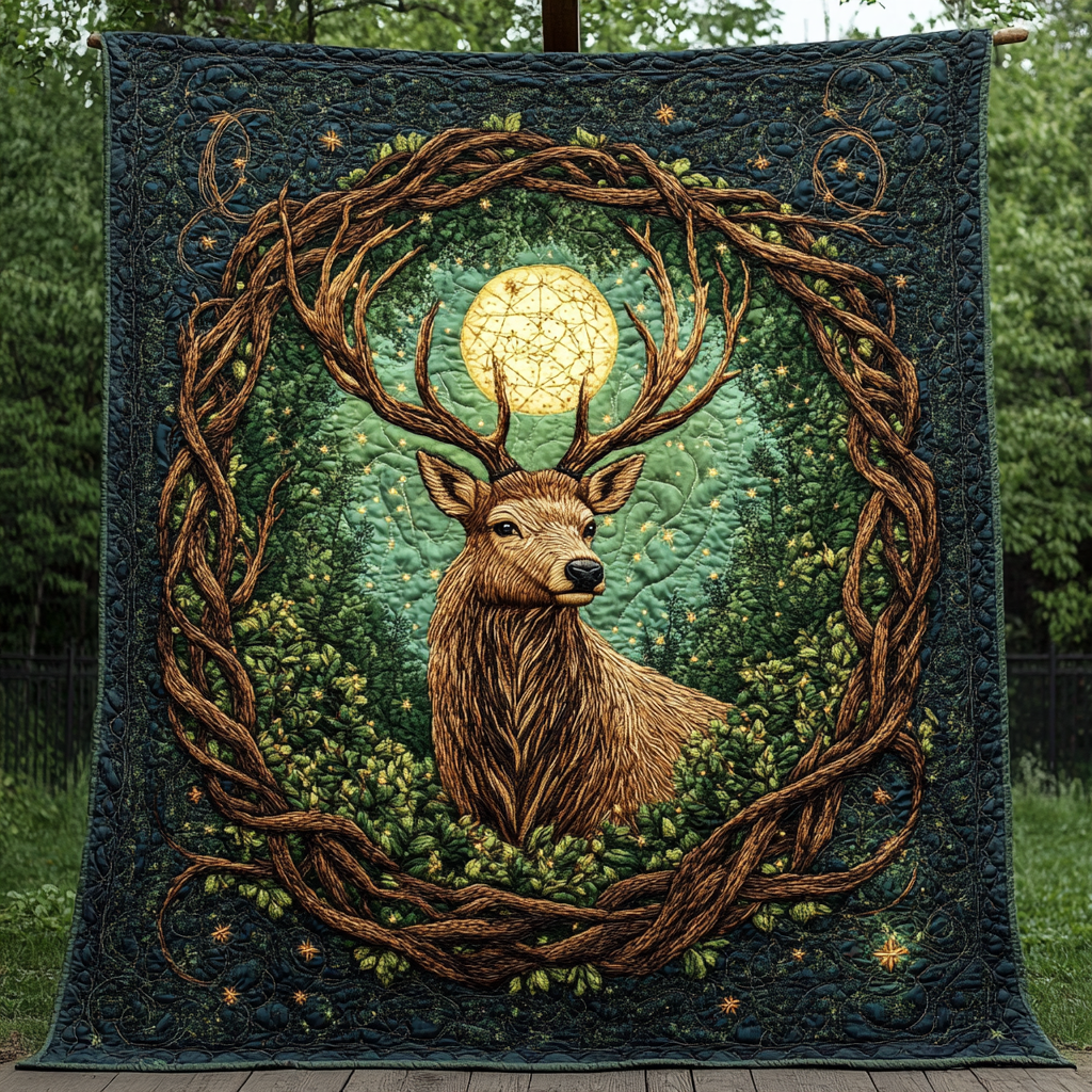 Graceful Buck Quilted Blanket NCU0DK3433