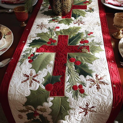 Graceful Cross Quilted Table Runner NCU0NT11456