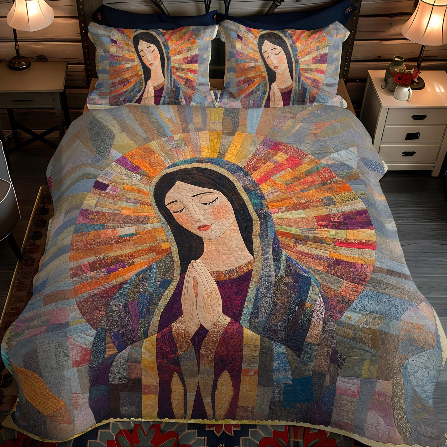 Graceful Devotion 3-Piece Quilted Bedding Set NCU0PT2526