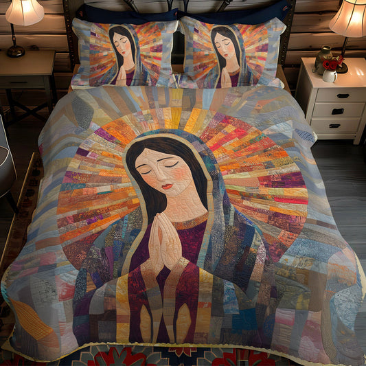 Graceful Devotion 3-Piece Quilted Bedding Set NCU0PT2526