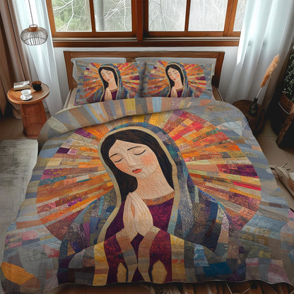 Graceful Devotion 3-Piece Quilted Bedding Set NCU0PT2526