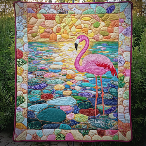 Graceful Flamingo Quilted Blanket NCU0DK4497