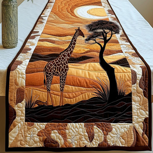 Graceful Giraffe Pair Quilted Table Runner NCU0NT4399