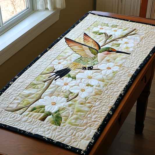 Graceful Hummingbird Quilted Table Runner NCU0DK7688