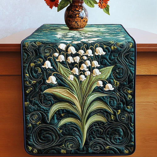 Graceful Lilies Quilted Table Runner NCU0NT6072