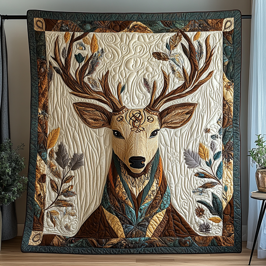 Graceful Stag Quilted Blanket NCU0DK4797