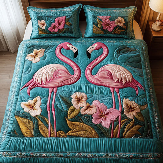 Graceful Stilt 3-Piece Quilted Bedding Set NCU0NT2525