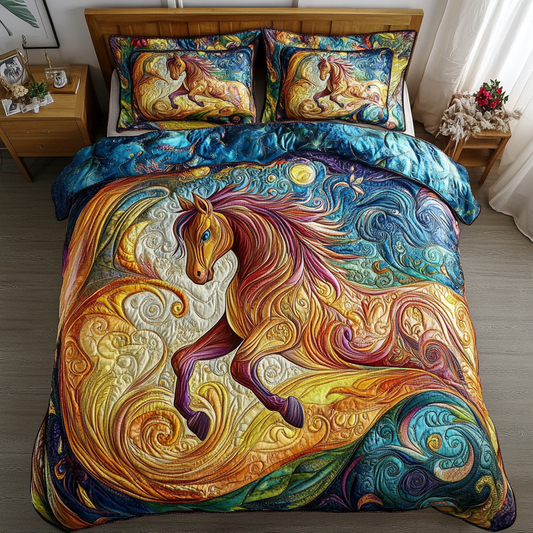 Graceful Stride 3-Piece Quilted Bedding Set NCU0DK4876