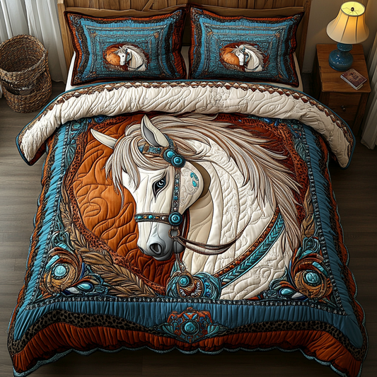Graceful Stride 3-Piece Quilted Bedding Set NCU0DK5228