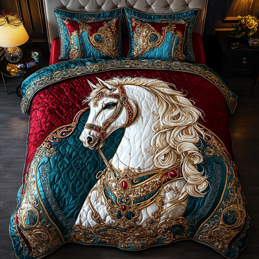 Graceful Stride 3-Piece Quilted Bedding Set NCU0DK5384