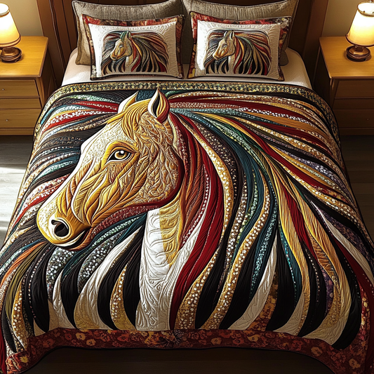 Graceful Stride 3-Piece Quilted Bedding Set NCU0VH2667