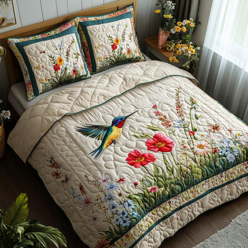 Graceful Wings 3-Piece Quilted Bedding Set NCU0DV9347