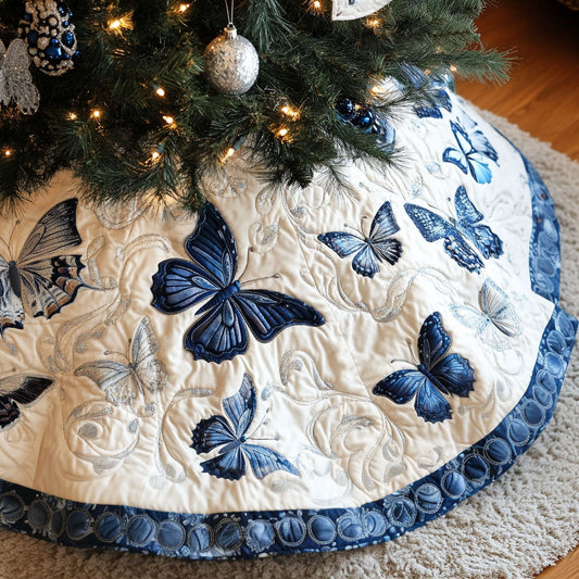 Graceful Wings Quilted Christmas Tree Skirt NCU0PT1930