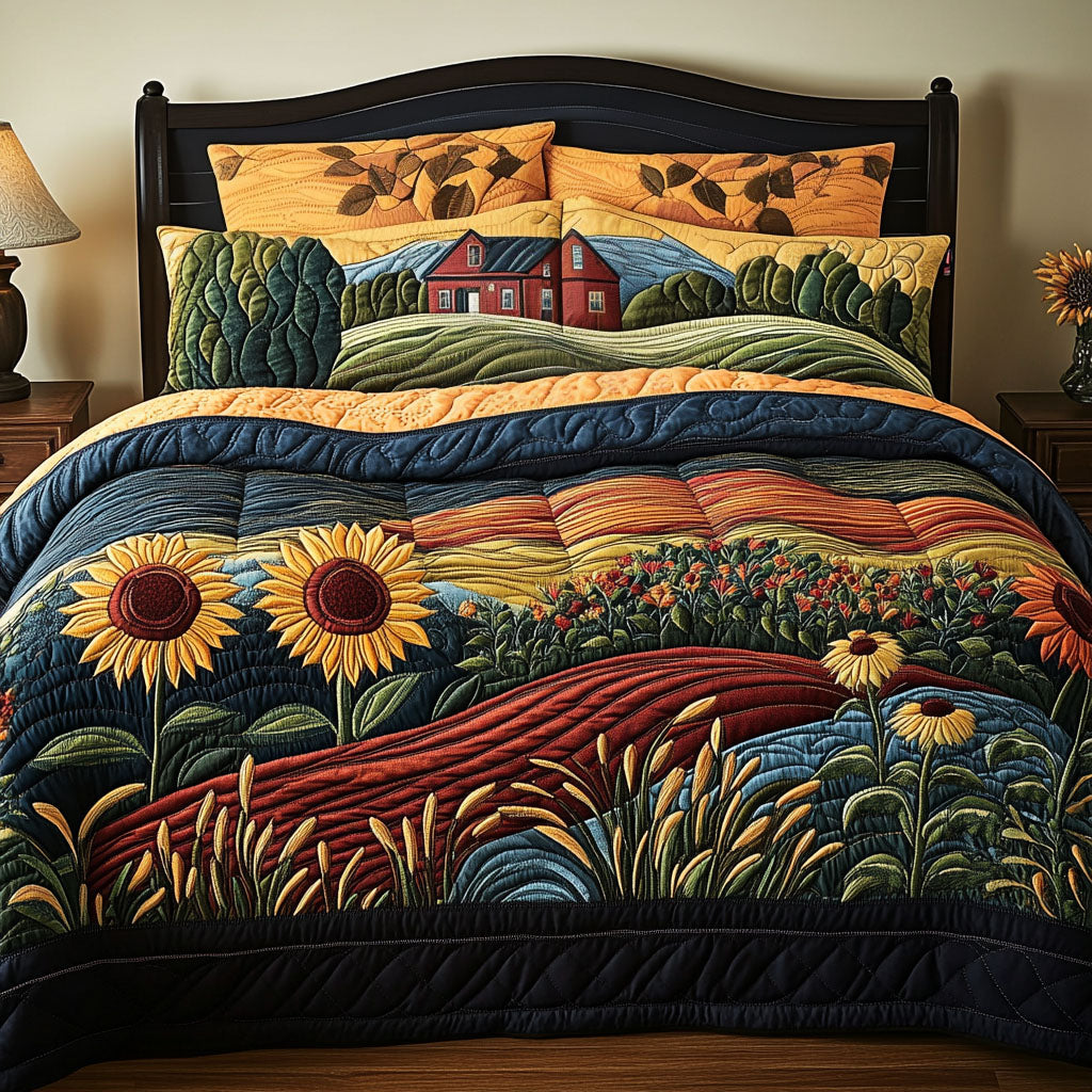 Grain of the Earth 3-Piece Quilted Bedding Set NCU0PT7340