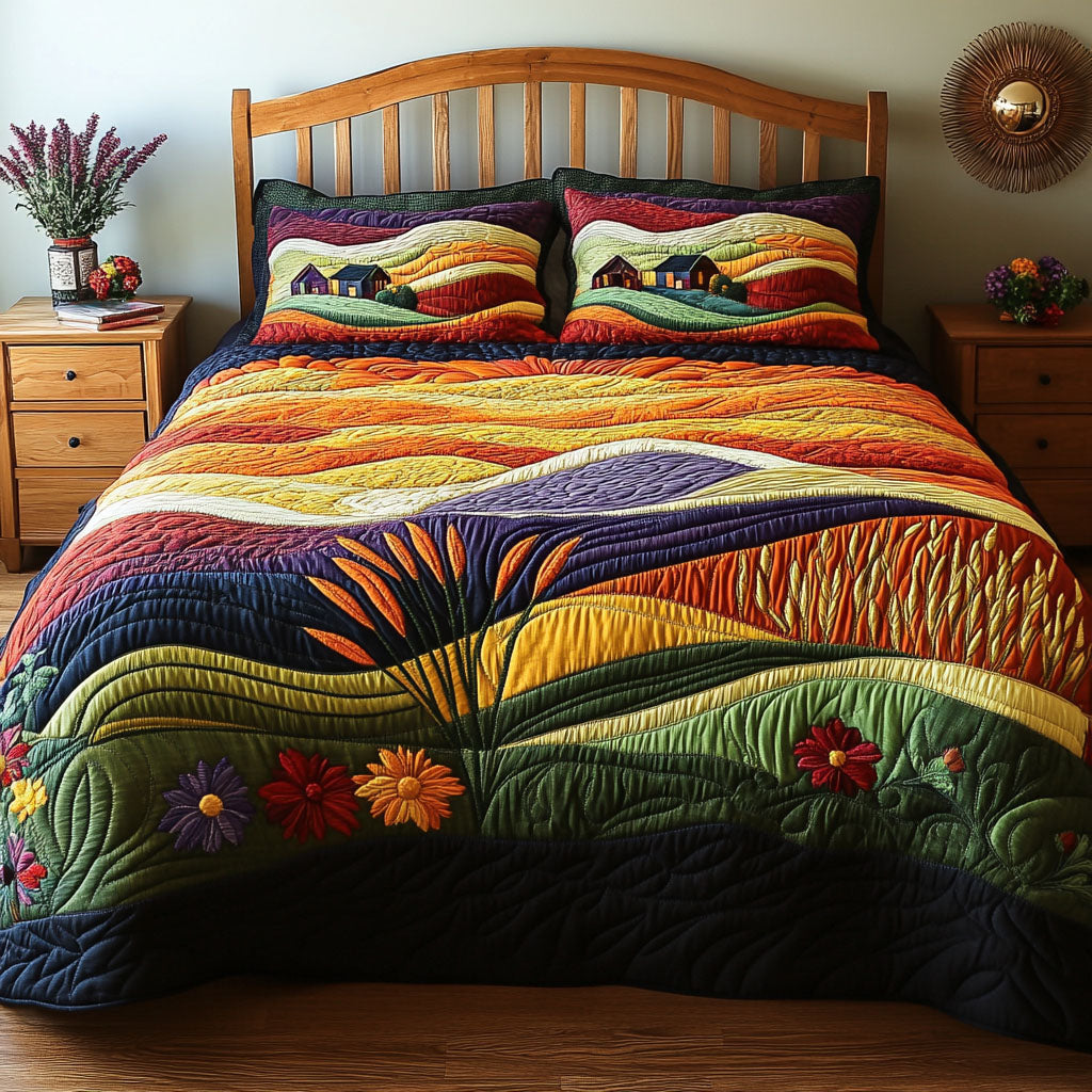 Grainlands 3-Piece Quilted Bedding Set NCU0PT7341