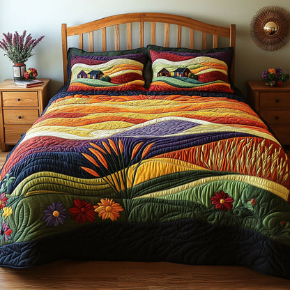 Grainlands 3-Piece Quilted Bedding Set NCU0PT7341