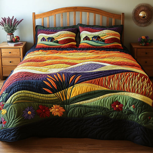 Grainlands 3-Piece Quilted Bedding Set NCU0PT7341