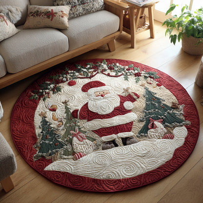 Grand Santa Claus Quilted Round Mat NCU0HH234