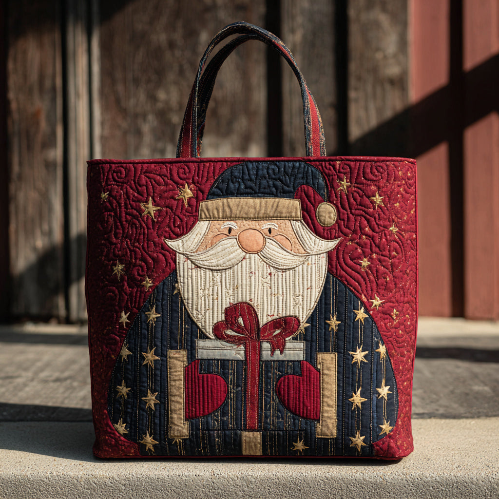 Grand Santa Claus Quilted Tote Bag NCU0HH249