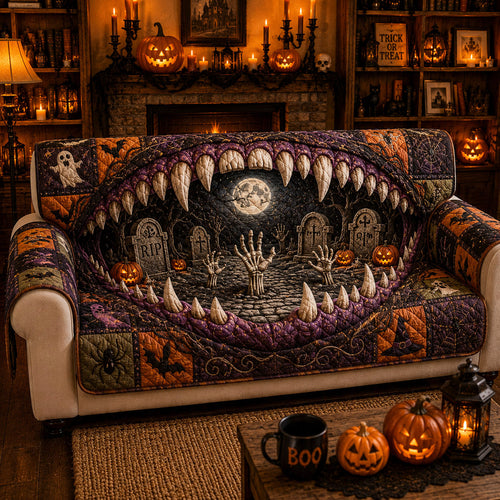Grave Swallow Quilted Sofa Cover NCU0TD2903