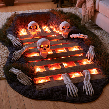 Graveyard Awakening Custom Shape Area Rug NCU0PT11942