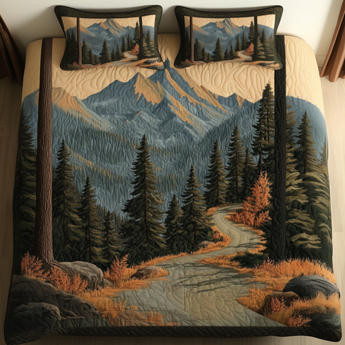 Great Smoky Mountain Escape 3-Piece Quilted Bedding Set NCU0DV5293