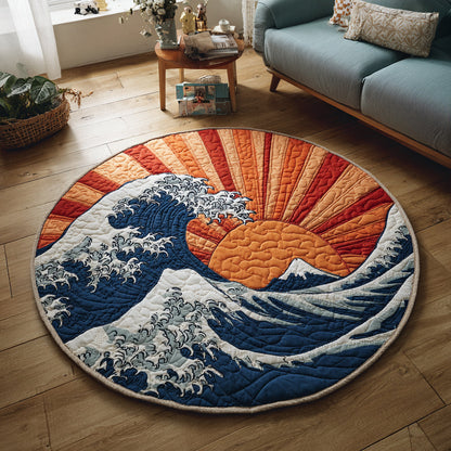 Great Sun Wave Quilted Round Mat NCU0HH1712