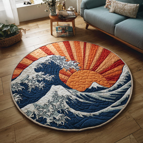 Great Sun Wave Quilted Round Mat NCU0HH1712