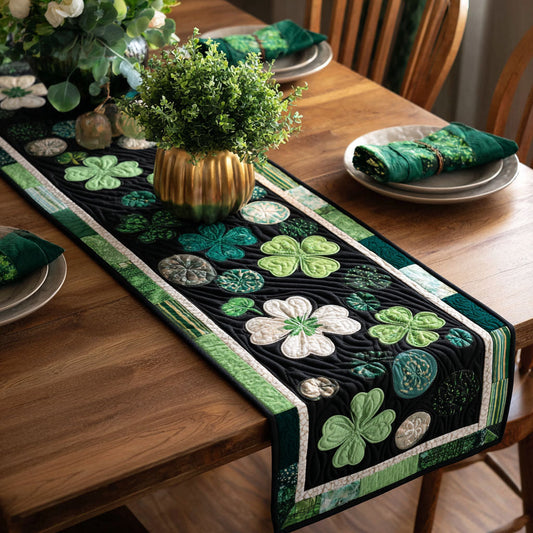 Green Blessing Quilted Table Runner NCU0NT12044