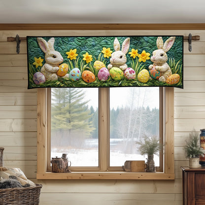 Green Easter Garden Quilted Valance NCU0NT4494