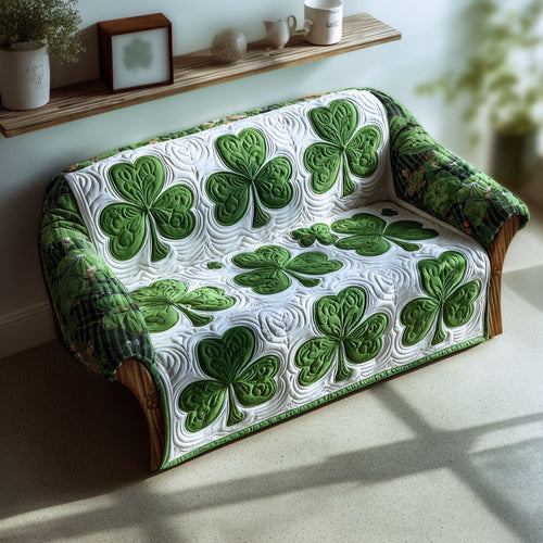 Green Fortune Quilted Sofa Cover NCU0PT11221