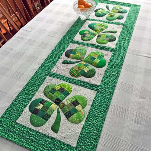 Green Glory Quilted Table Runner NCU0NT1619