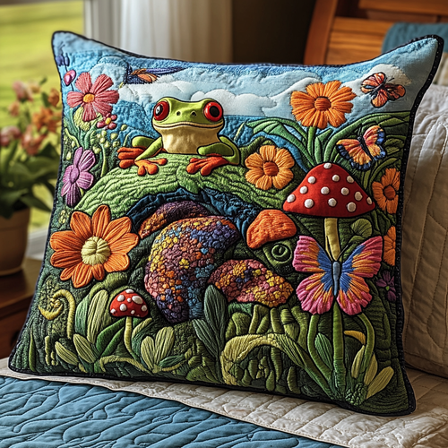 Green Grove Guardians Quilted Pillow Case NCU0DV3345