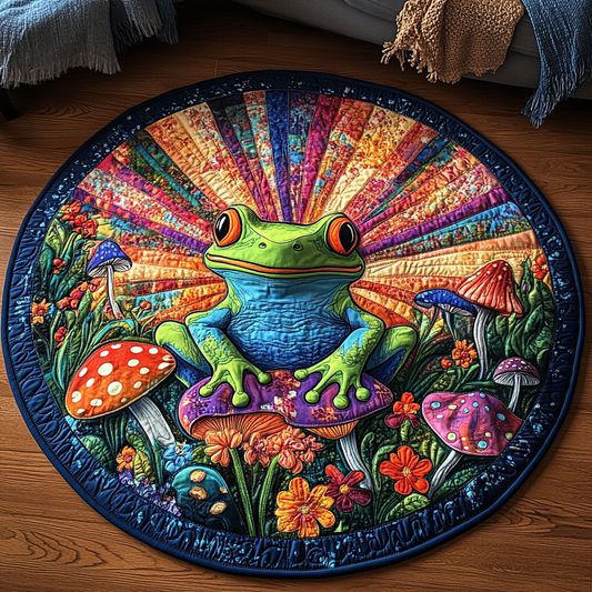 Green Grove Guardians Quilted Round Mat NCU0DV3350