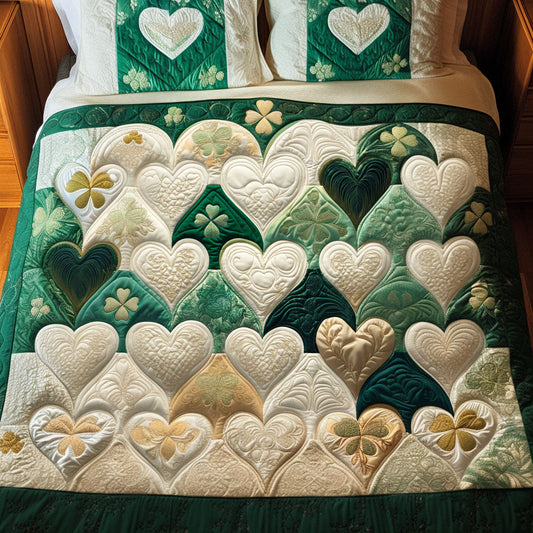 Green Harmony 3-Piece Quilted Bedding Set NCU0PT3235