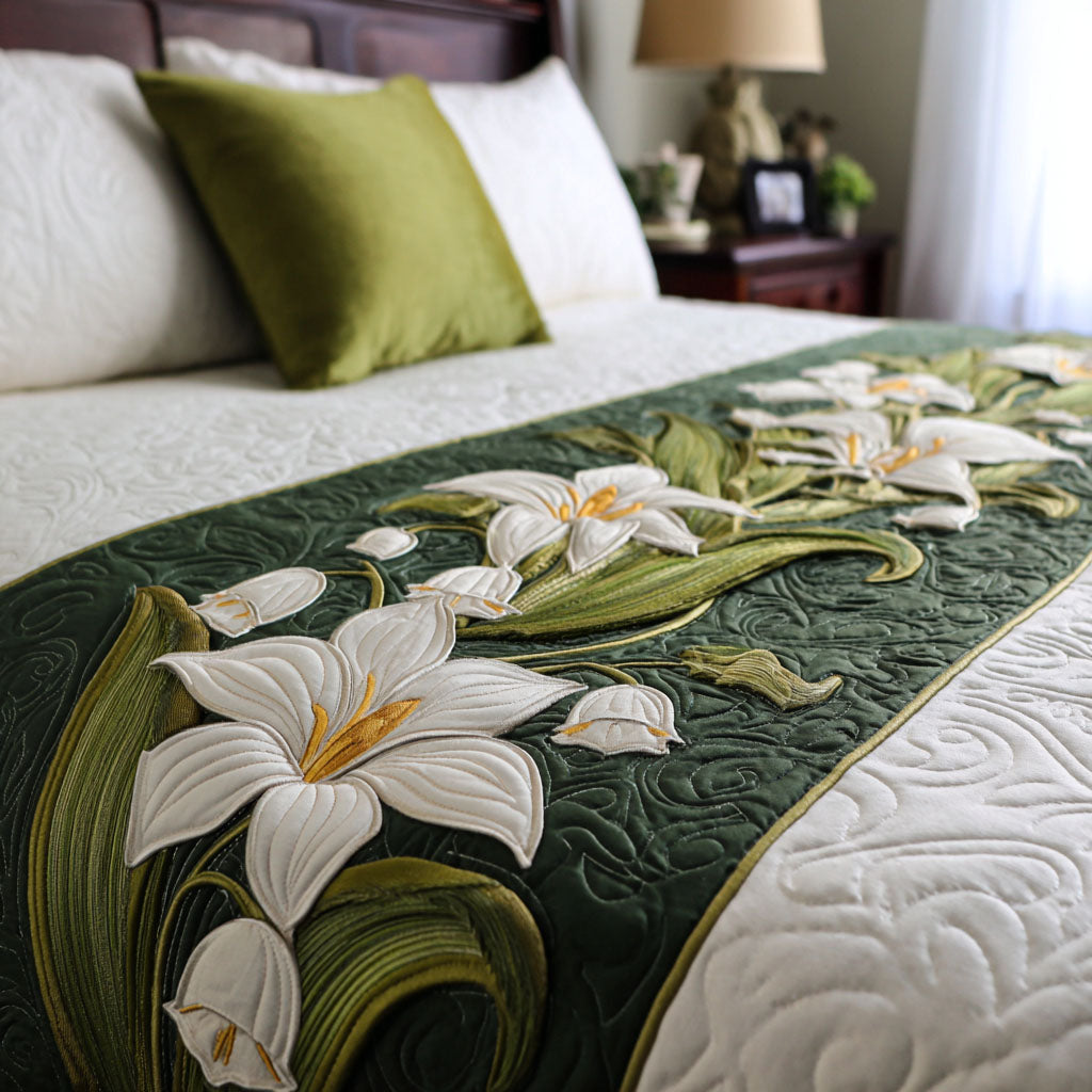 Green Haven Reverie Quilted Bed Runner NCU0PT11161