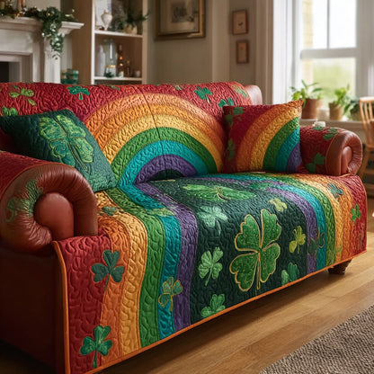 Green Haven Soul Quilted Sofa Cover NCU0HH1645