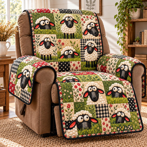 Green Meadow Friends Quilted Sofa Cover NCU0PT12282