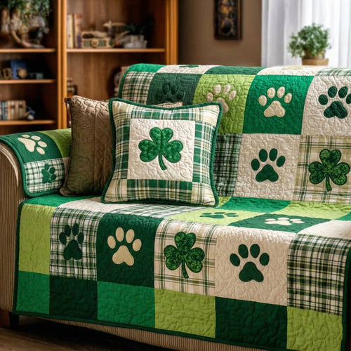 Green Meadow Quilted Sofa Cover NCU0NT12212