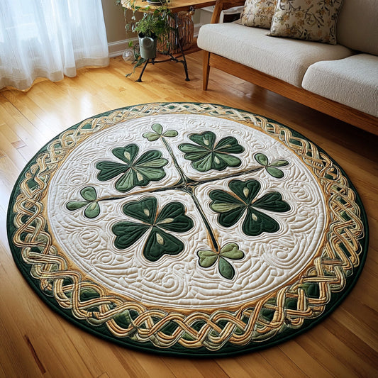 Green Pasture Symmetry Quilted Round Mat NCU0HH1702