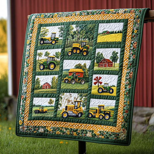 Green Pastures Quilted Blanket NCU0PT5663